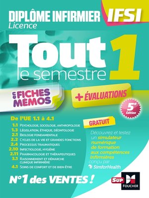 cover image of Tout le semestre 1 en fiches mémos--DEI IFSI--Révision et entrainement